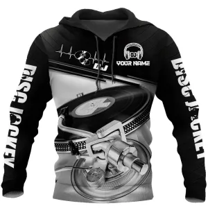 Custom 3D DJ Shirt, EDM DJ Equipment 3D Zip Hoodie, Disc Jockey Shirt, Gift For DJ Friend