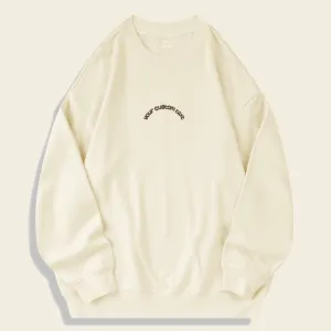 Customised Text Sweatshirt in Cream