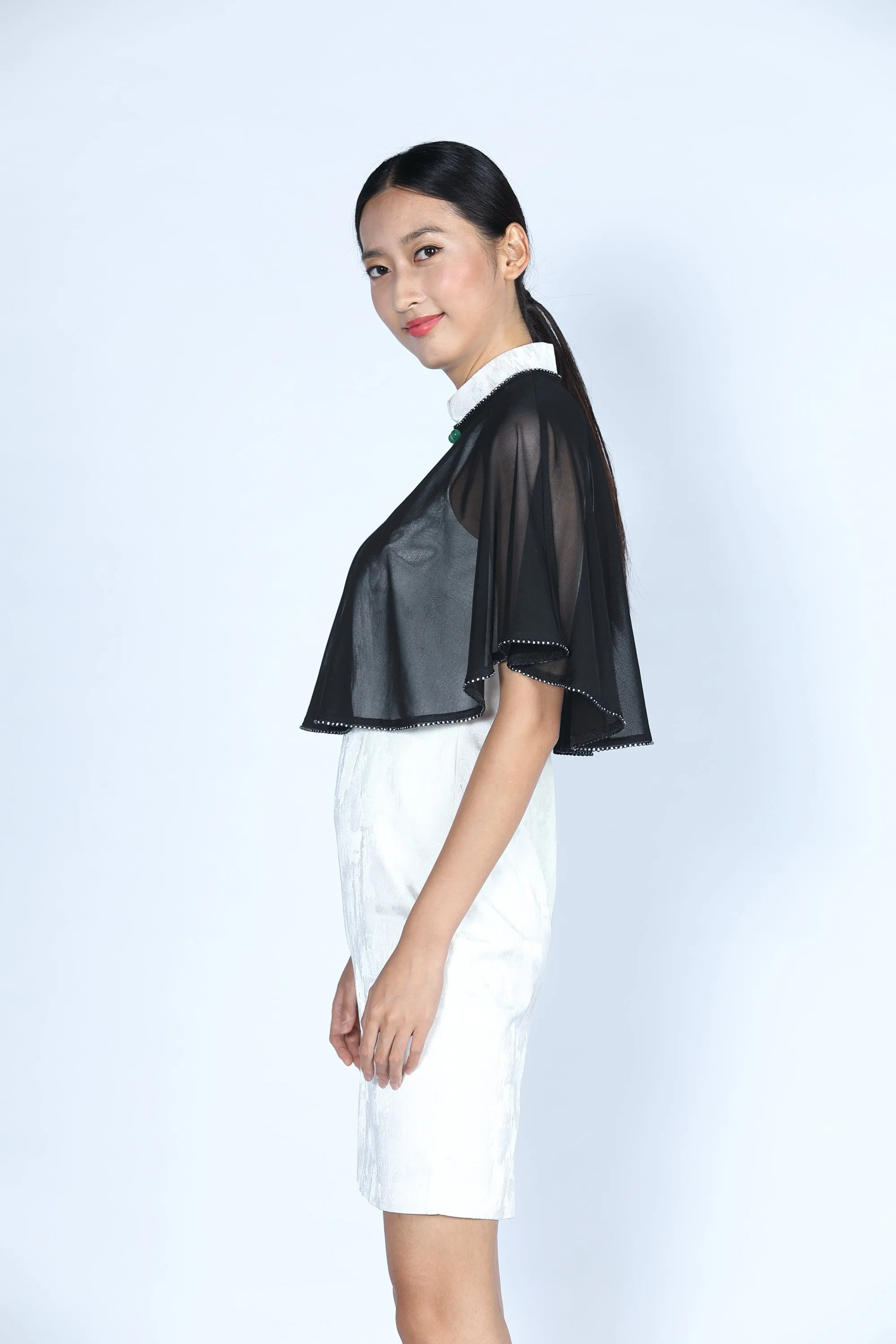 DAHLIA Mesh Cape (Black)