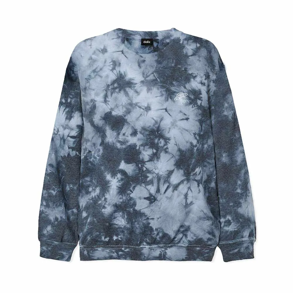 Dalix UFO Tie Dye Crewneck Sweatshirt