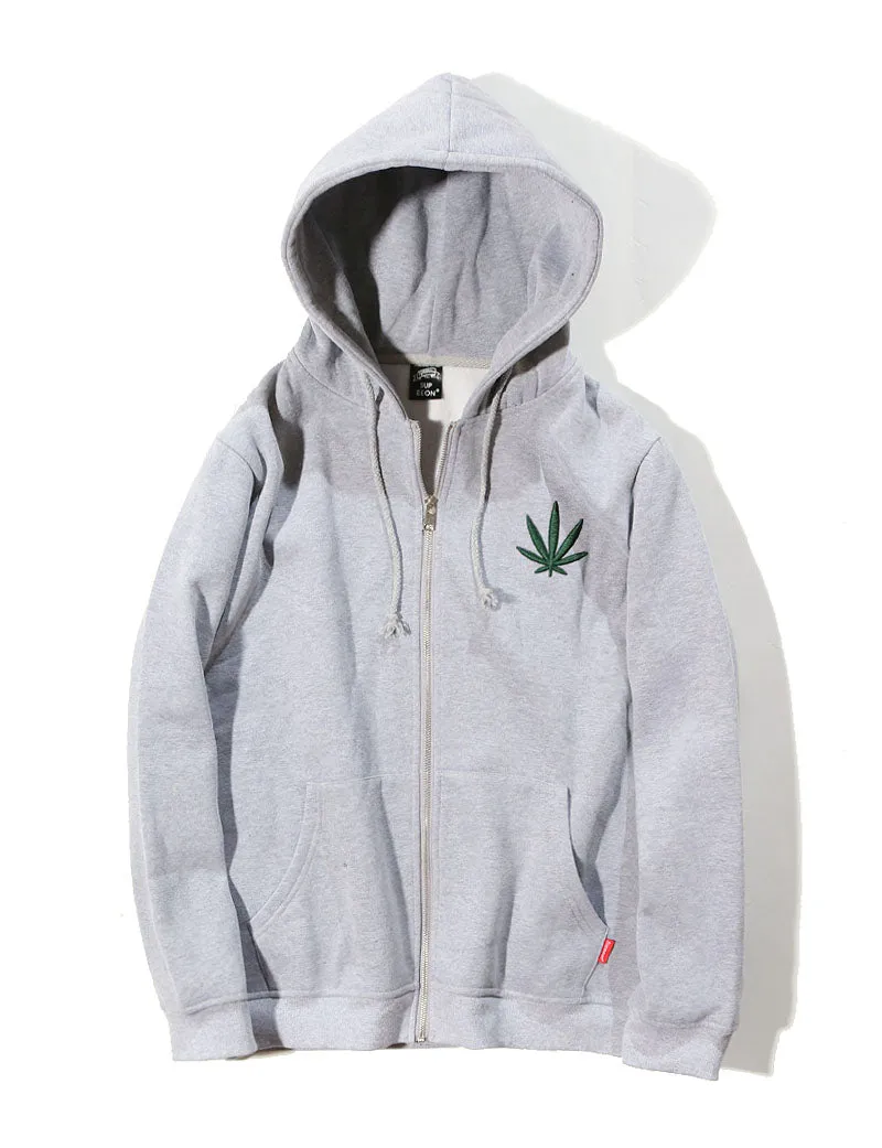 Dank Master Clean AF Weed Leaf Zip-Up Hoodie