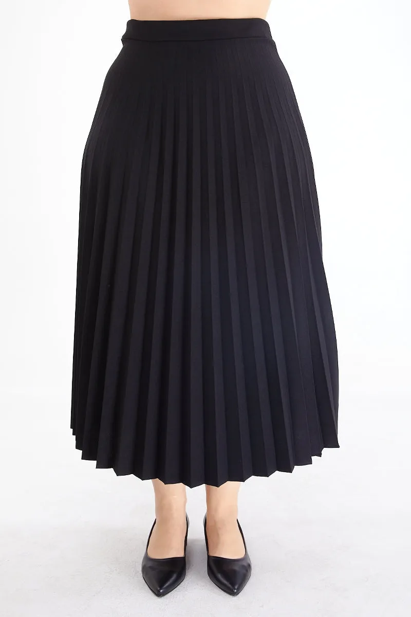 DL Pleated Skirt Black