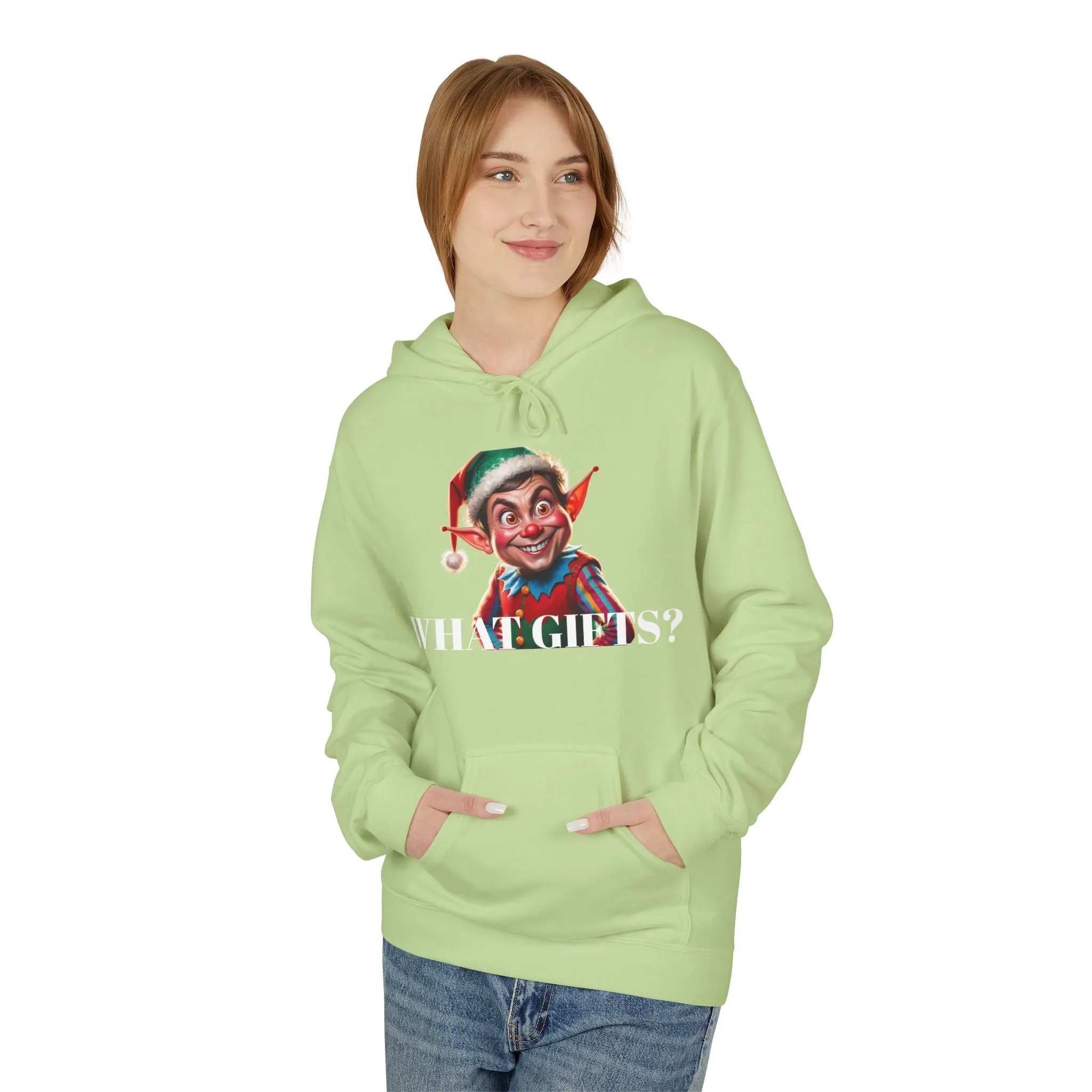 Electronic Cloud Bad Elf Fleece Hoodie – Cozy Comfort with a Festive Twist!