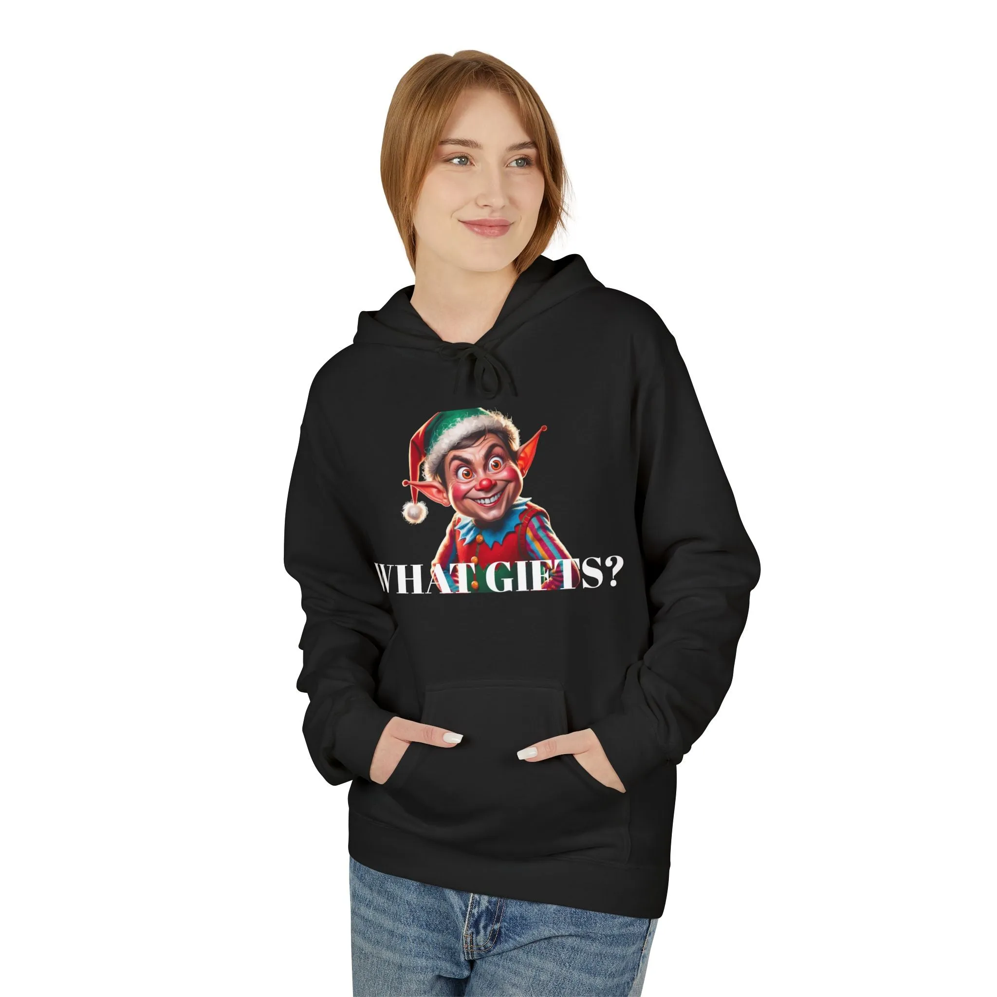 Electronic Cloud Bad Elf Fleece Hoodie – Cozy Comfort with a Festive Twist!