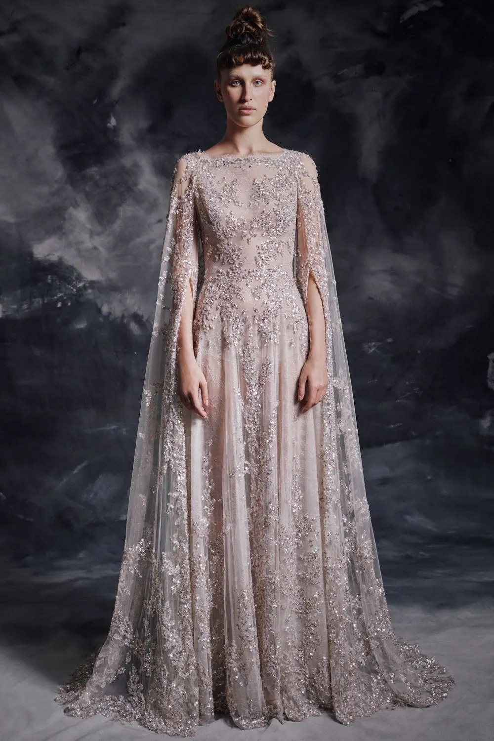 Embroidered Couture Dress & Cape