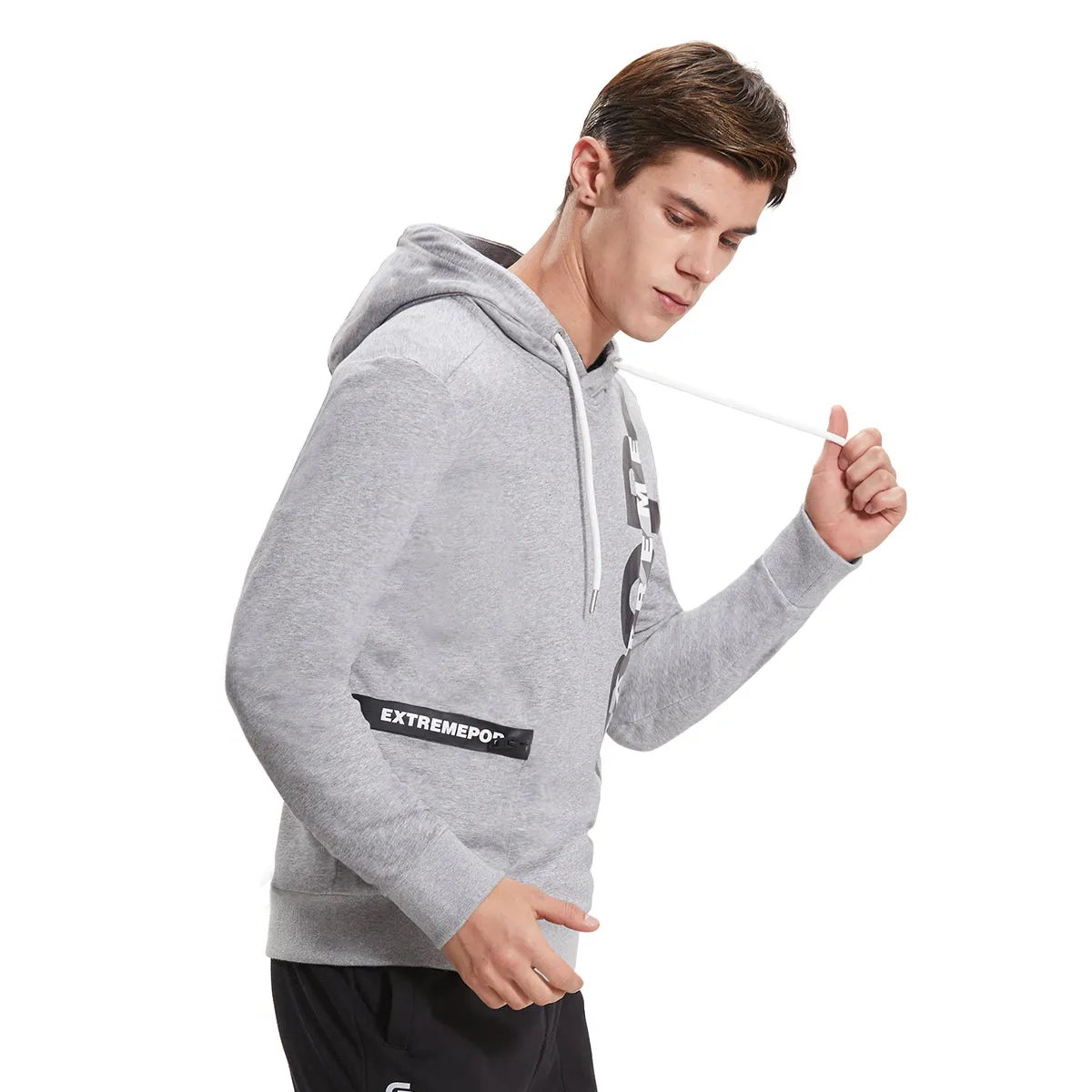 Extreme Pop Mens Overhead Hoody grey black Hoodie Sweatshirt S M L XL