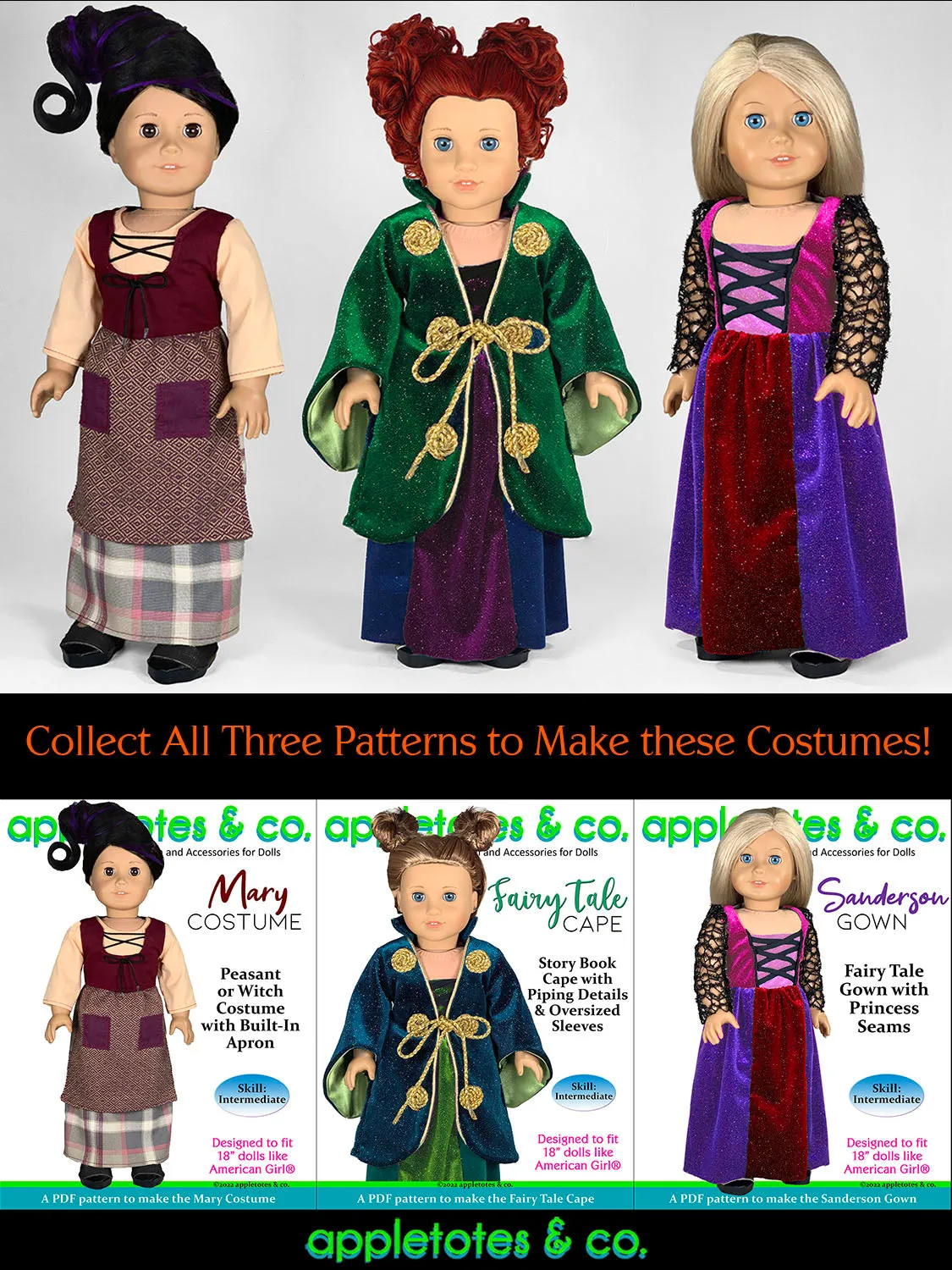 Fairy Tale Cape 18 Inch Doll Sewing Pattern