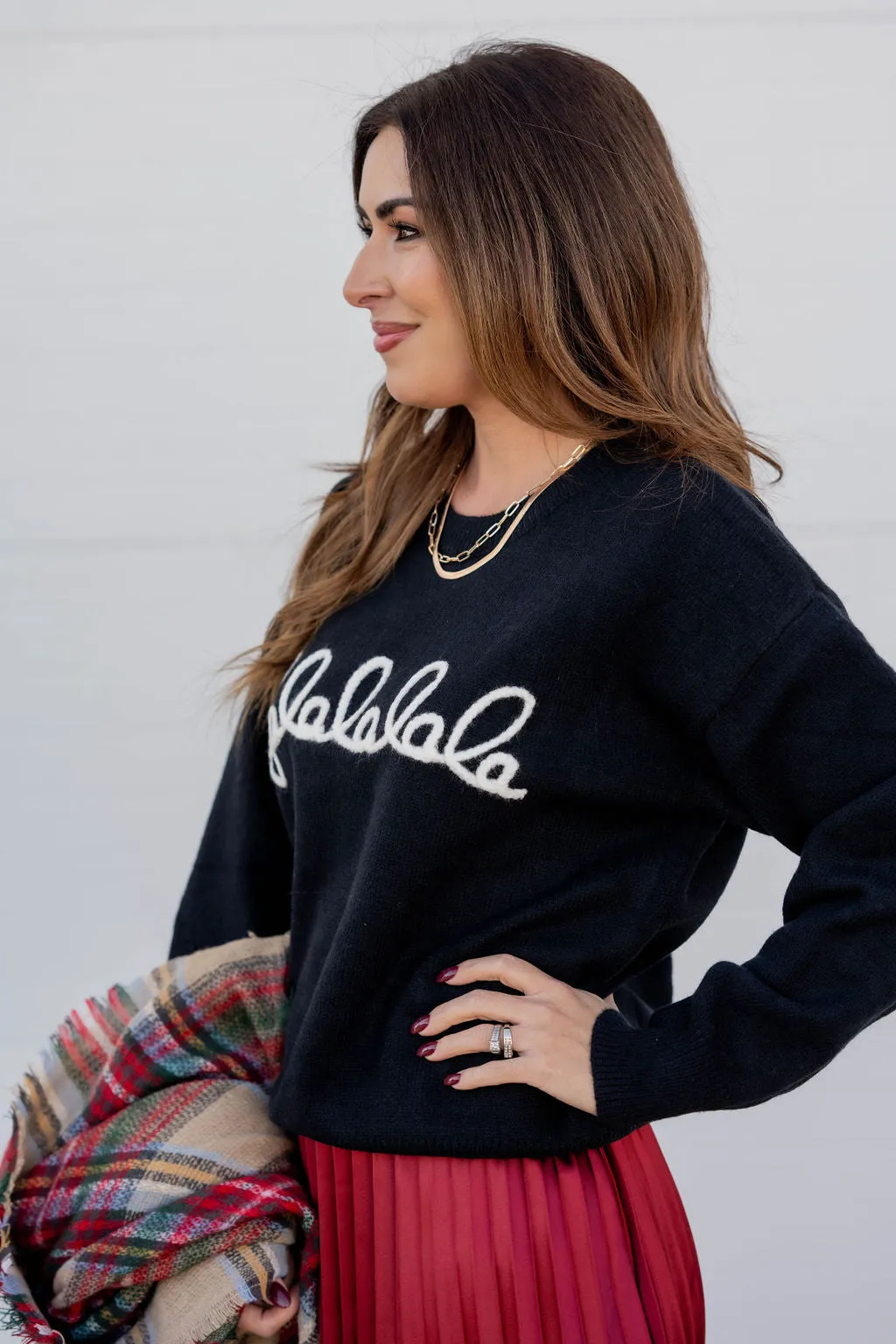 Falalalala Stitched Sweater