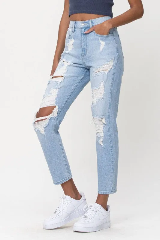 Favorite Notification High Rise Mom Crop Jeans