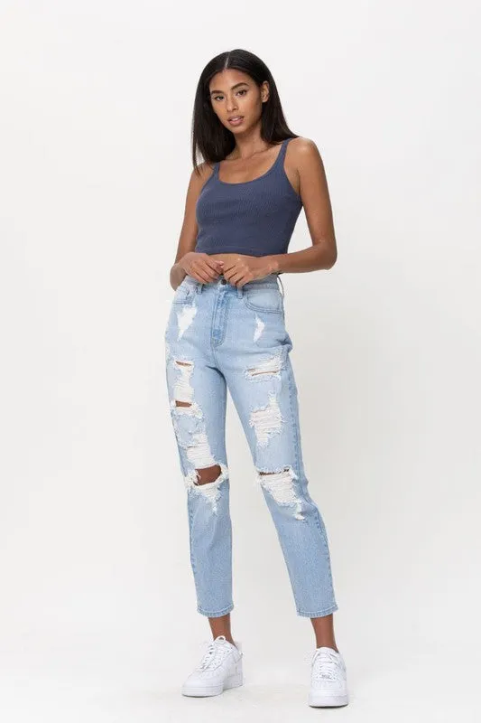 Favorite Notification High Rise Mom Crop Jeans