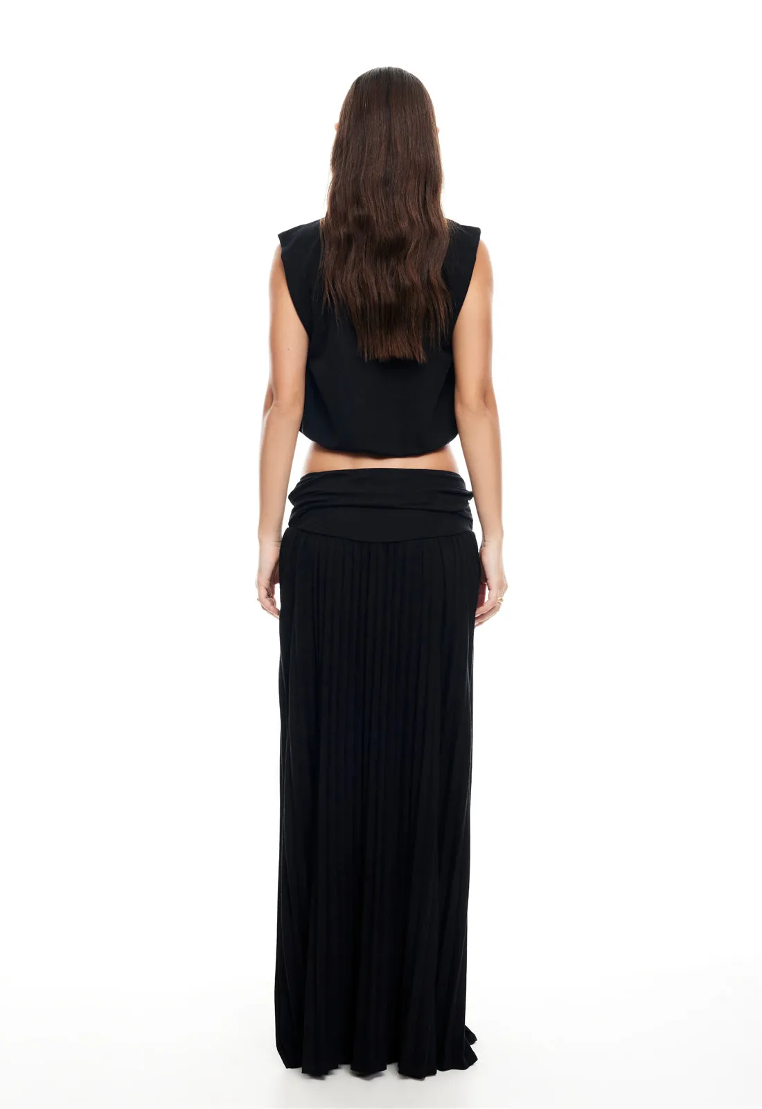 FIELD OF DREAMS MAXI SKIRT - ONYX