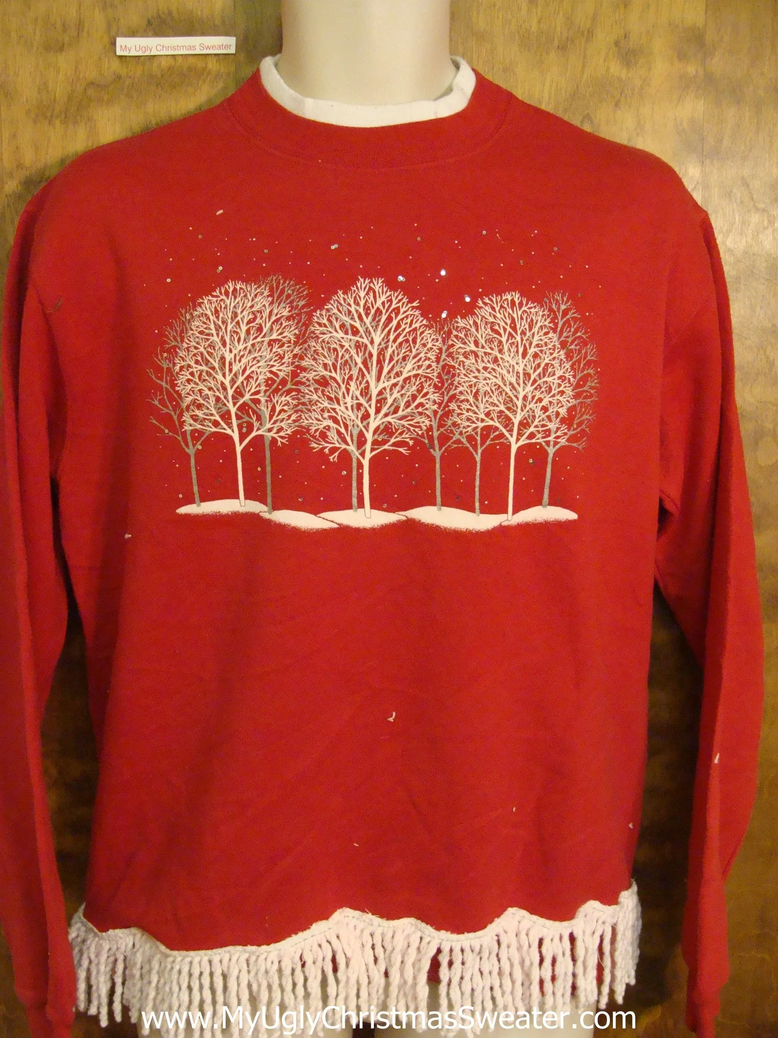 Forest of Snowy Trees Funny Novelty Christmas Sweatshirt