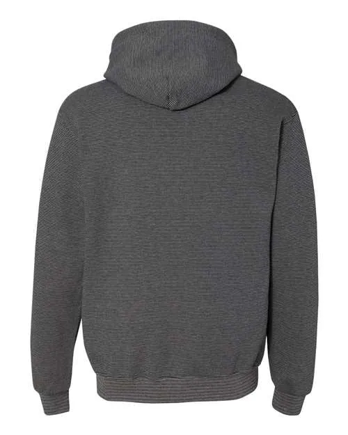 Fruit of the Loom Men's Sofspun Microstripe Hooded Pullover Sweatshirt