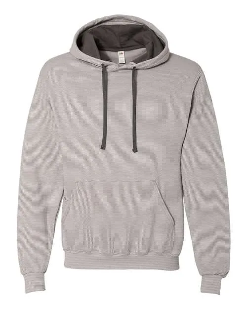 Fruit of the Loom Men's Sofspun Microstripe Hooded Pullover Sweatshirt