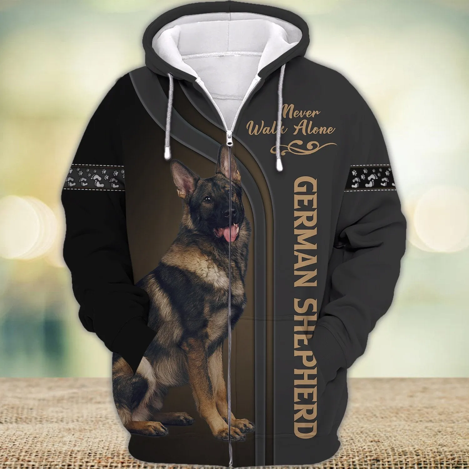 German Shepherd Black Memorial Dog 3D Sweatshirt Hoodie Shirt