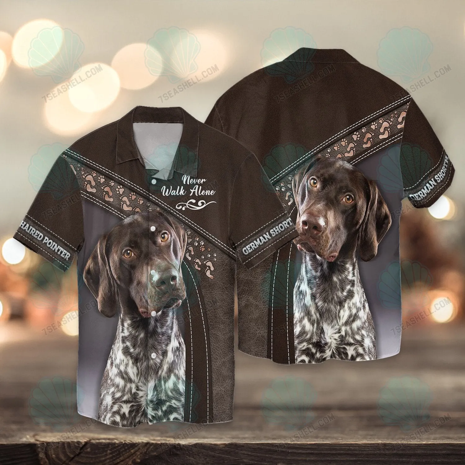 German Shorthaired Pointer Lover Never Walk Alone 3D Full Print Shirts, Christmas Dog Memorial Gifts for loss of Dog