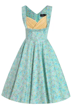 Grace Green Meadow Pleated Bust Dress