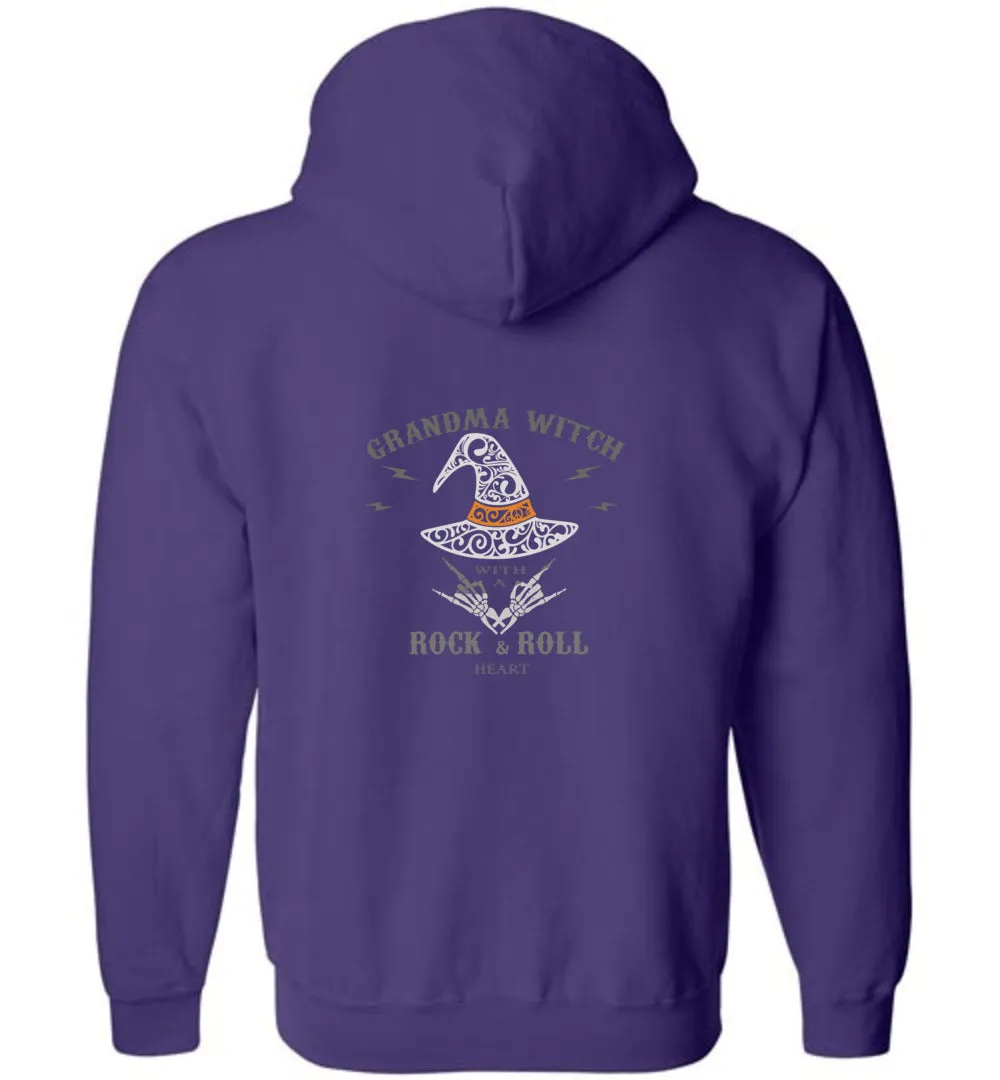 Grandma Witch Rock n Roll - Zip Hoodie