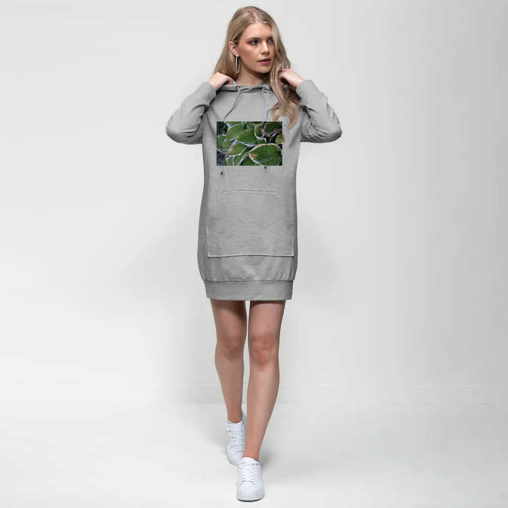 Green Leaves Premium Adult Hoodie Dress