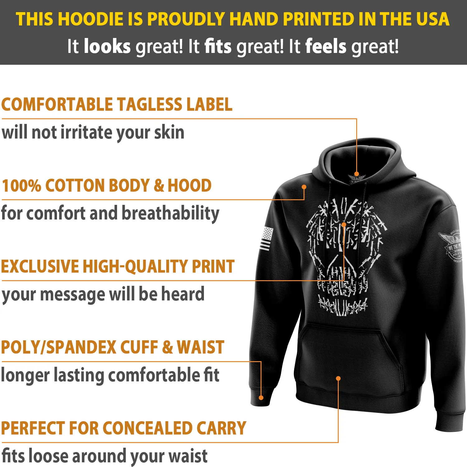 Gun Skull Hoodie