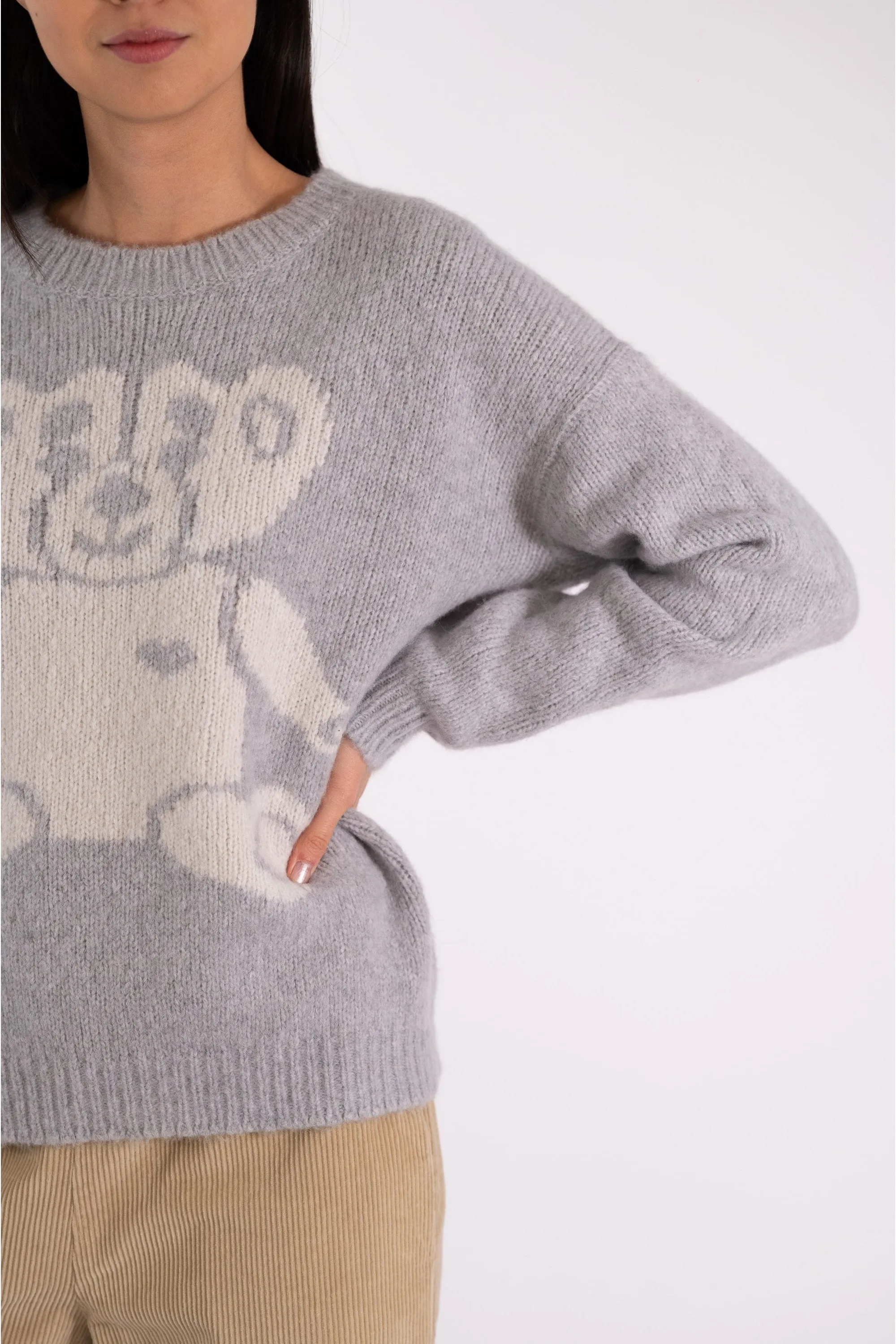 JEFF Grey Teddy Bear Jumper