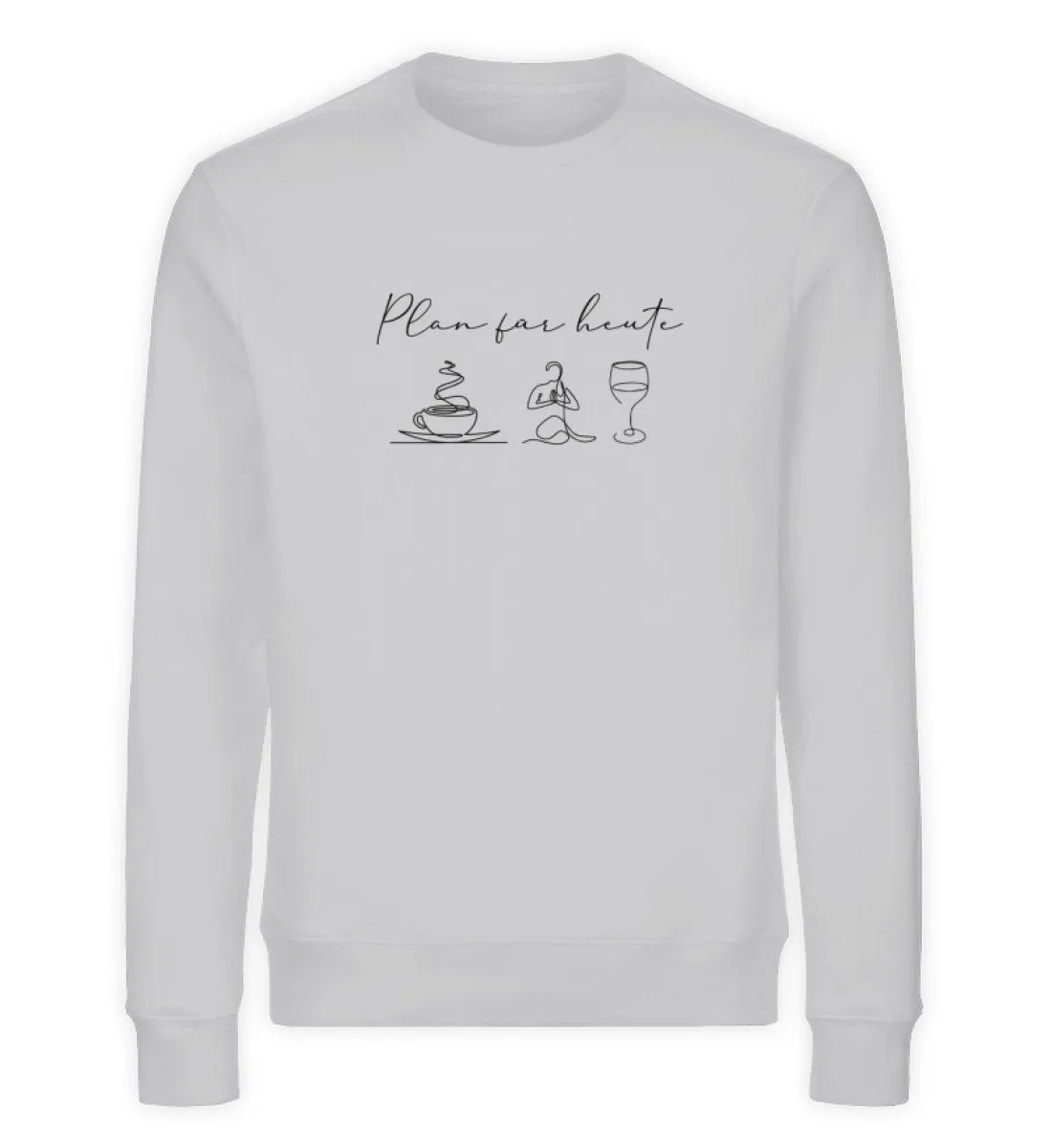 Kaffee Yoga Wein Bio Sweatshirt Unisex