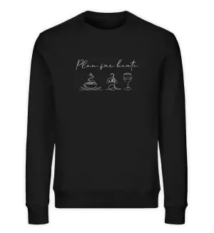 Kaffee Yoga Wein Bio Sweatshirt Unisex