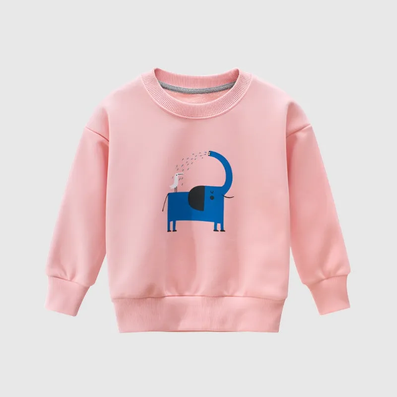 Kids Cute Animal Print Sweatshirt