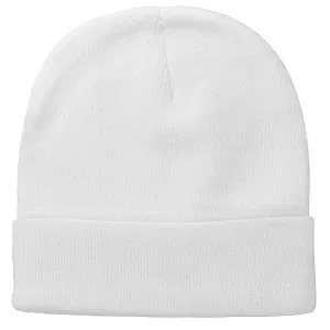 Knitted Beanie Hat - White