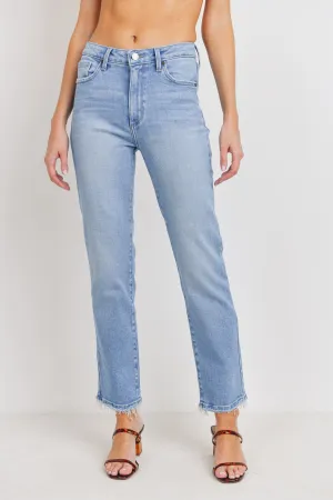 Light Denim High Rise Straight Jeans