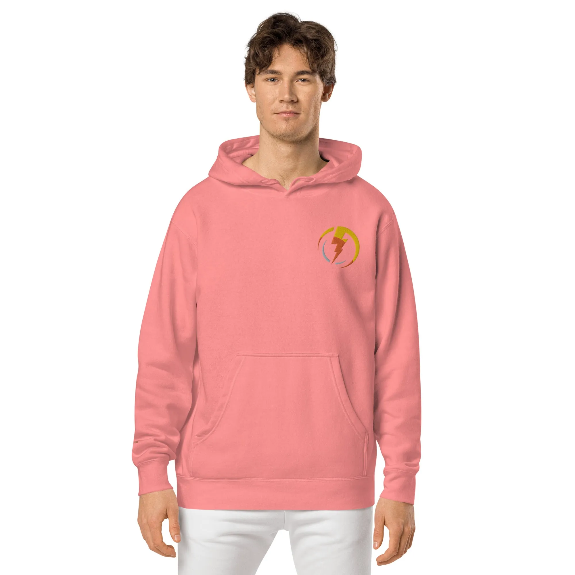 Lightning Bolt Design Unisex Pigment-Dyed Hoodie