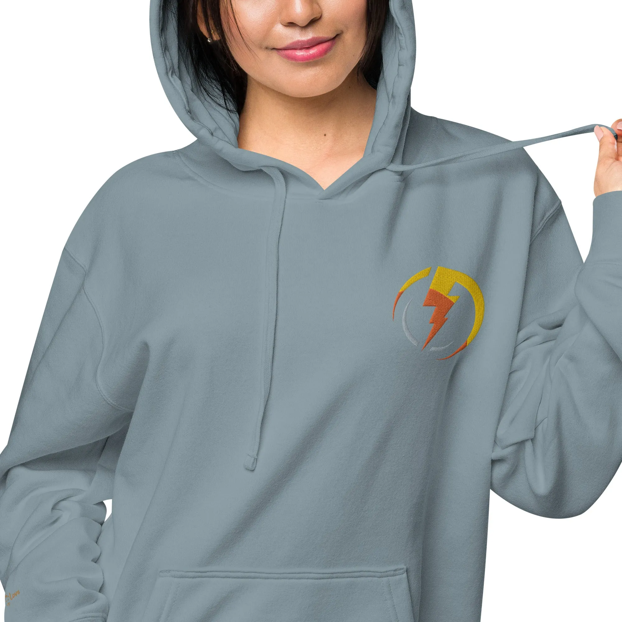 Lightning Bolt Design Unisex Pigment-Dyed Hoodie