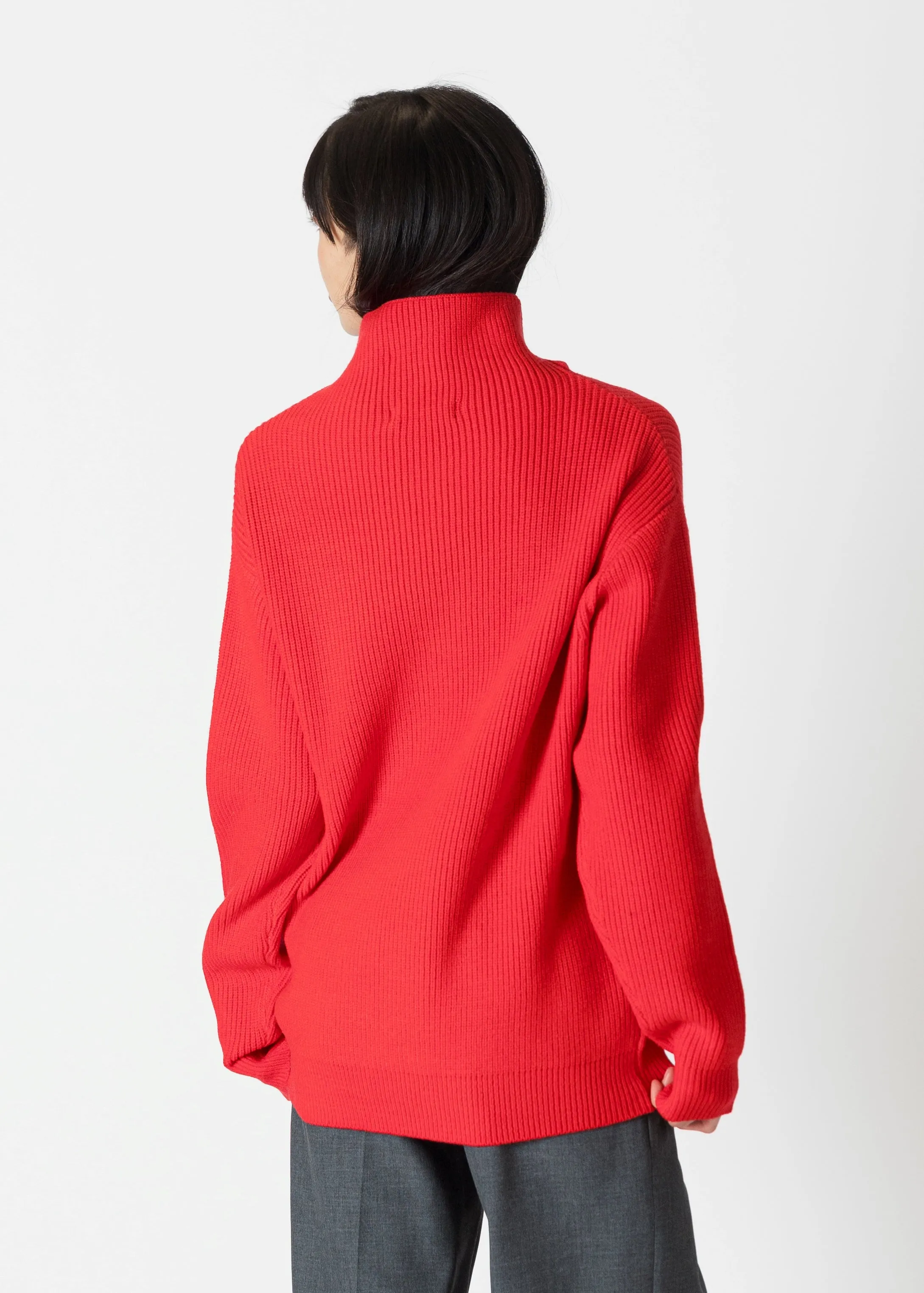 Lyla & Luxe - Ribbed Relaxed Mockneck Sweater