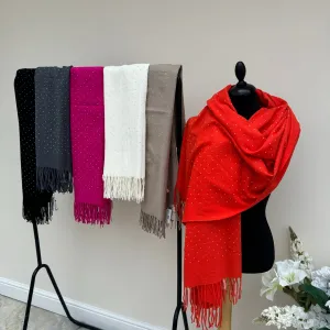 Malissa J Studded Pashmina Wrap Scarf