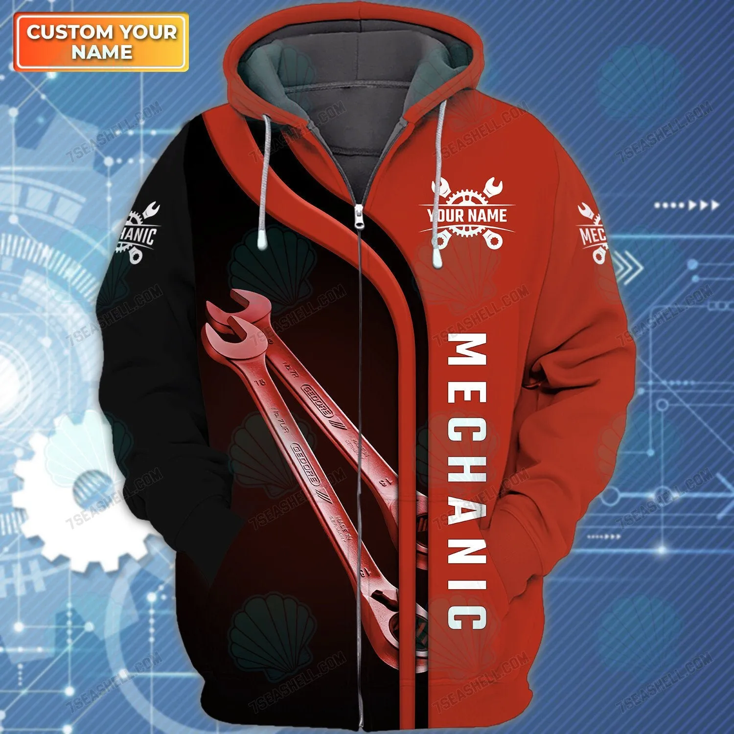 Mechanic In Life Red Custom 3D Sweatshirt Hoodie Shirt Gift For Mechanic Lover