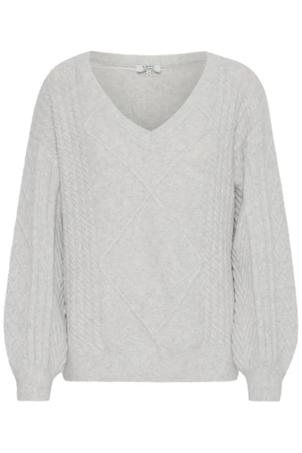 Medi V-Neck Jumper - Marshmallow Melange