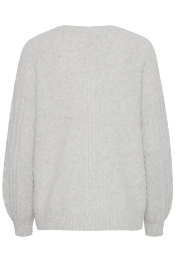 Medi V-Neck Jumper - Marshmallow Melange