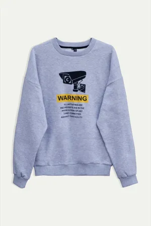 MELANGE GREY SWEATSHIRT