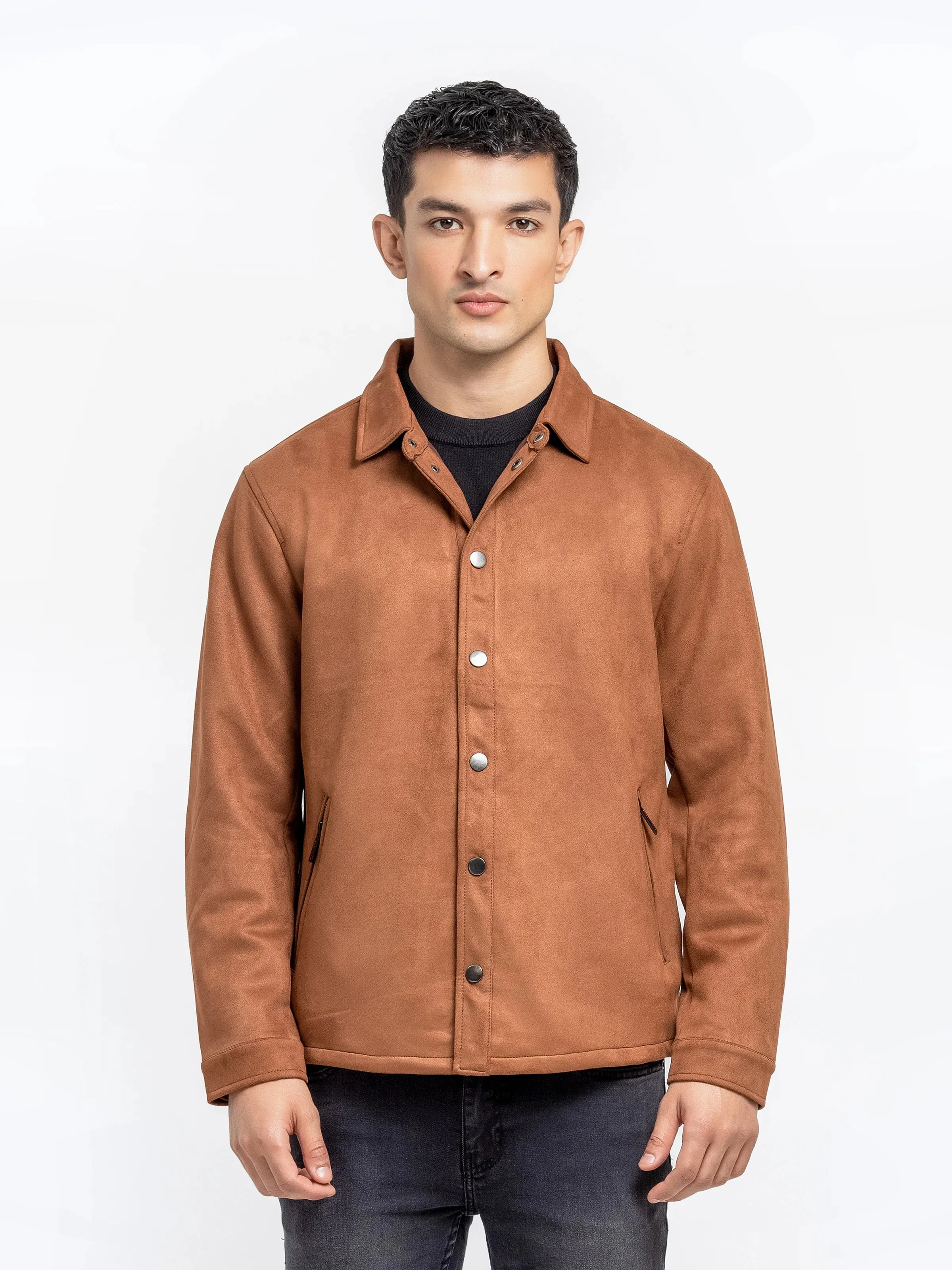 Men's Brown Shacket - EMTJS24-006