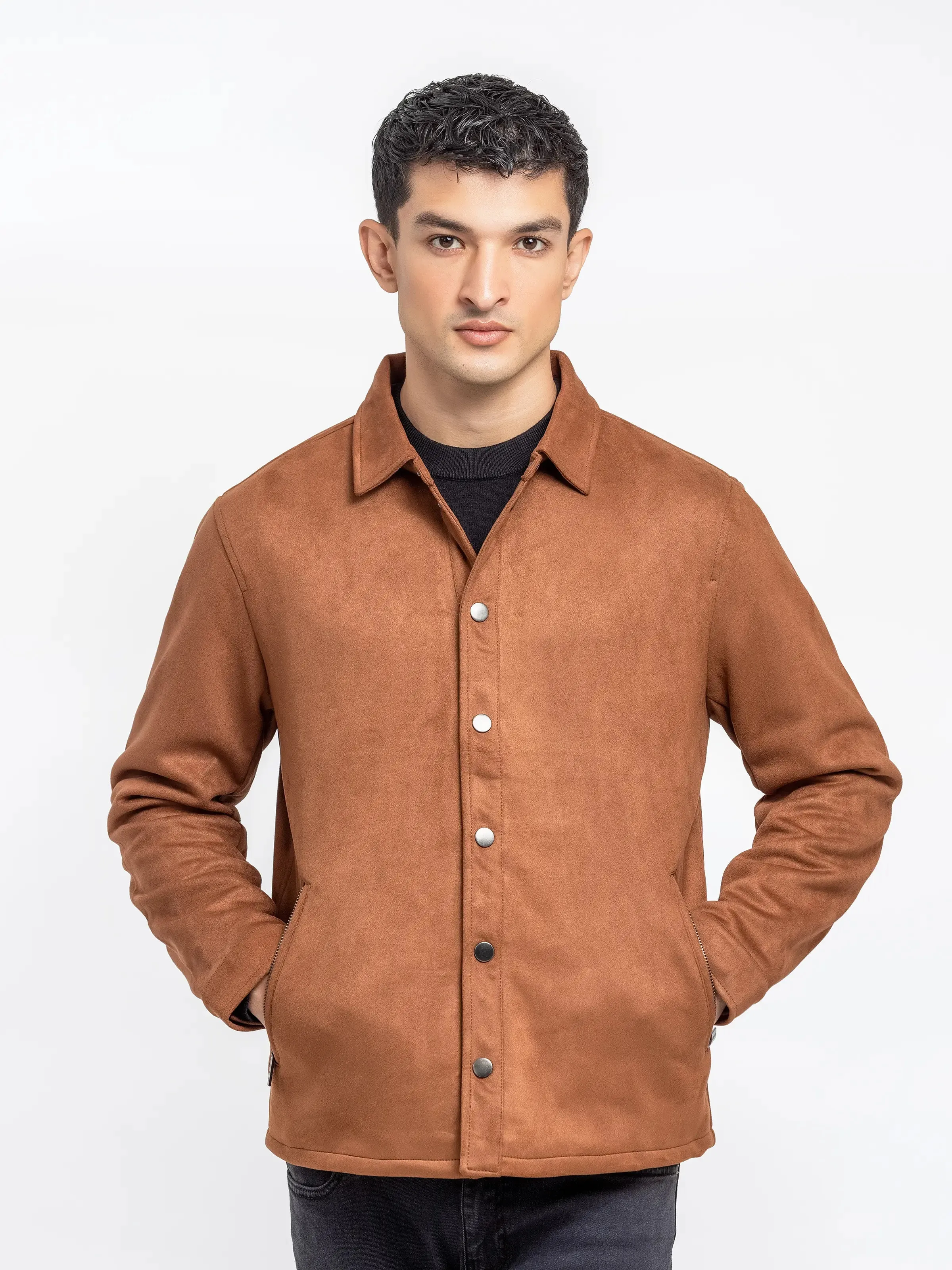 Men's Brown Shacket - EMTJS24-006