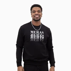 Men's Gradient Text Crew Neck Sweatshirt