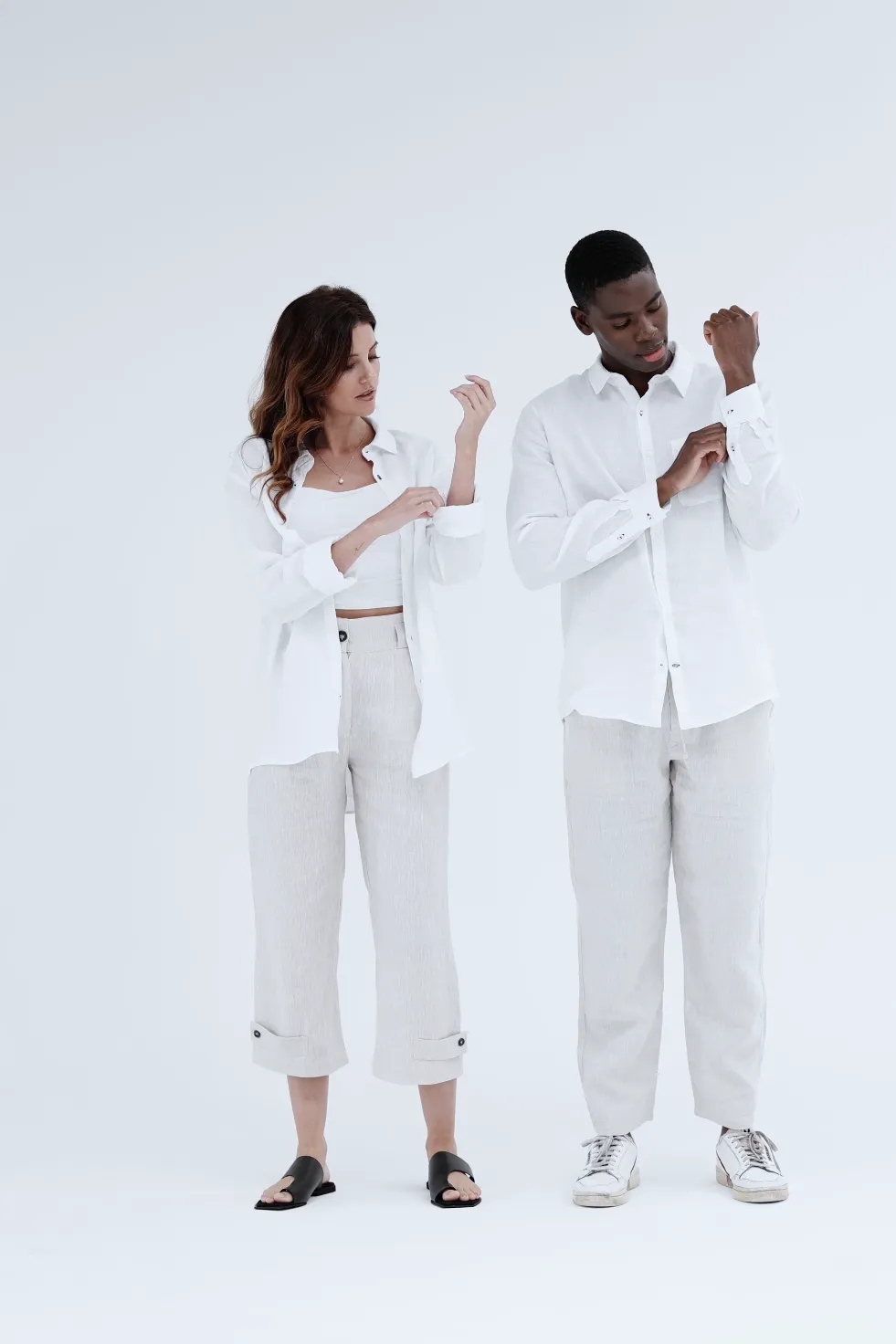 Mens Linen Shirt | White