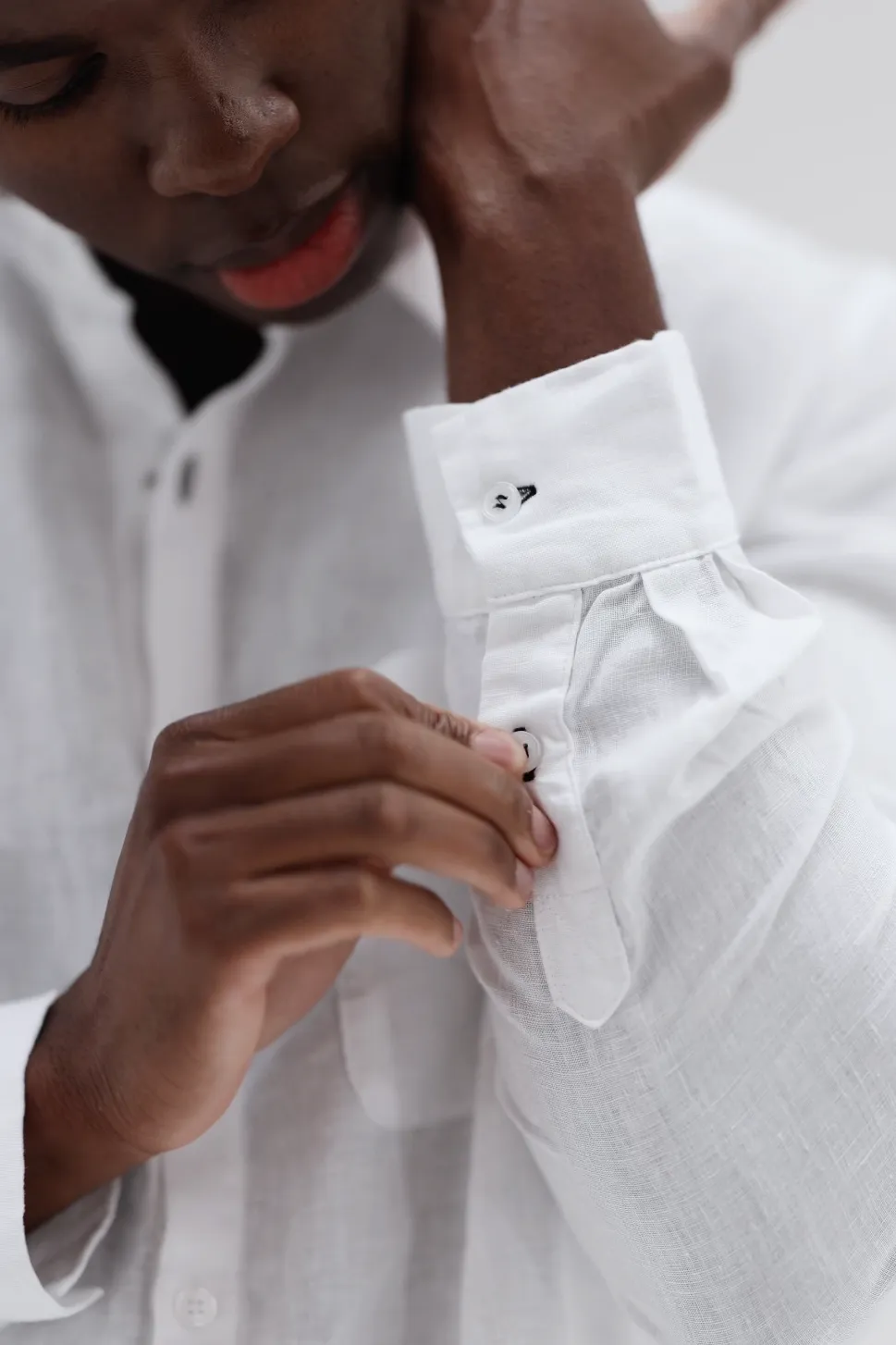 Mens Linen Shirt | White