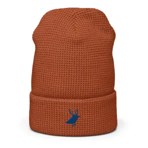 Men's waffle beanie for snowboarding and outdoor rust orange