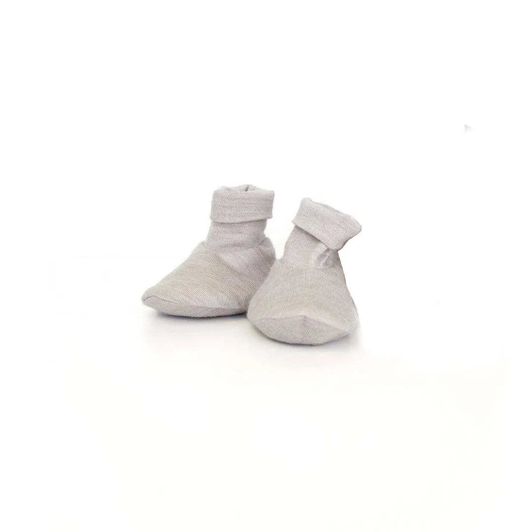 Merino Kids Cocooi Beanie   Bootie Set - Light Grey