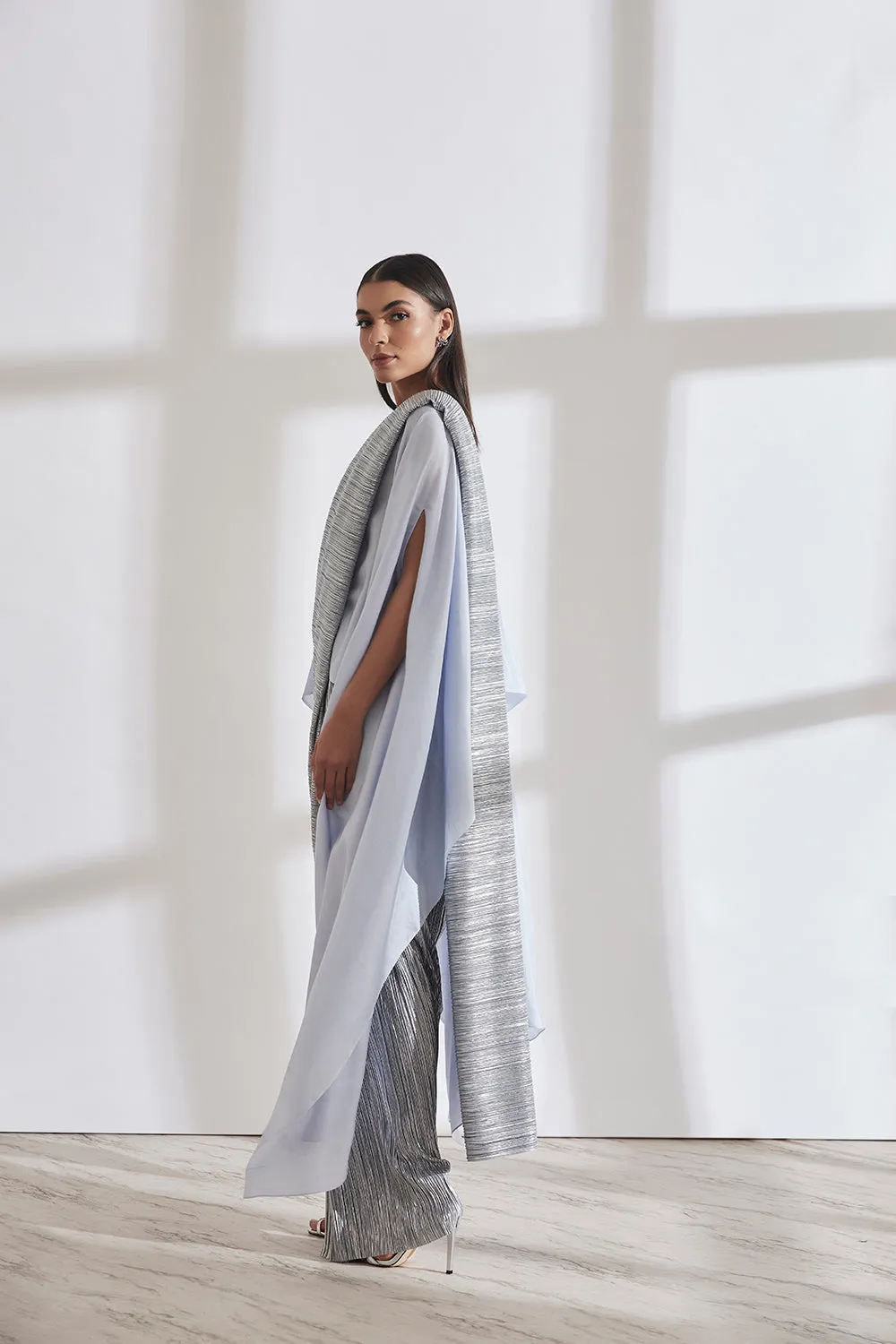 Metallic 2.0 Sari with SK Cape