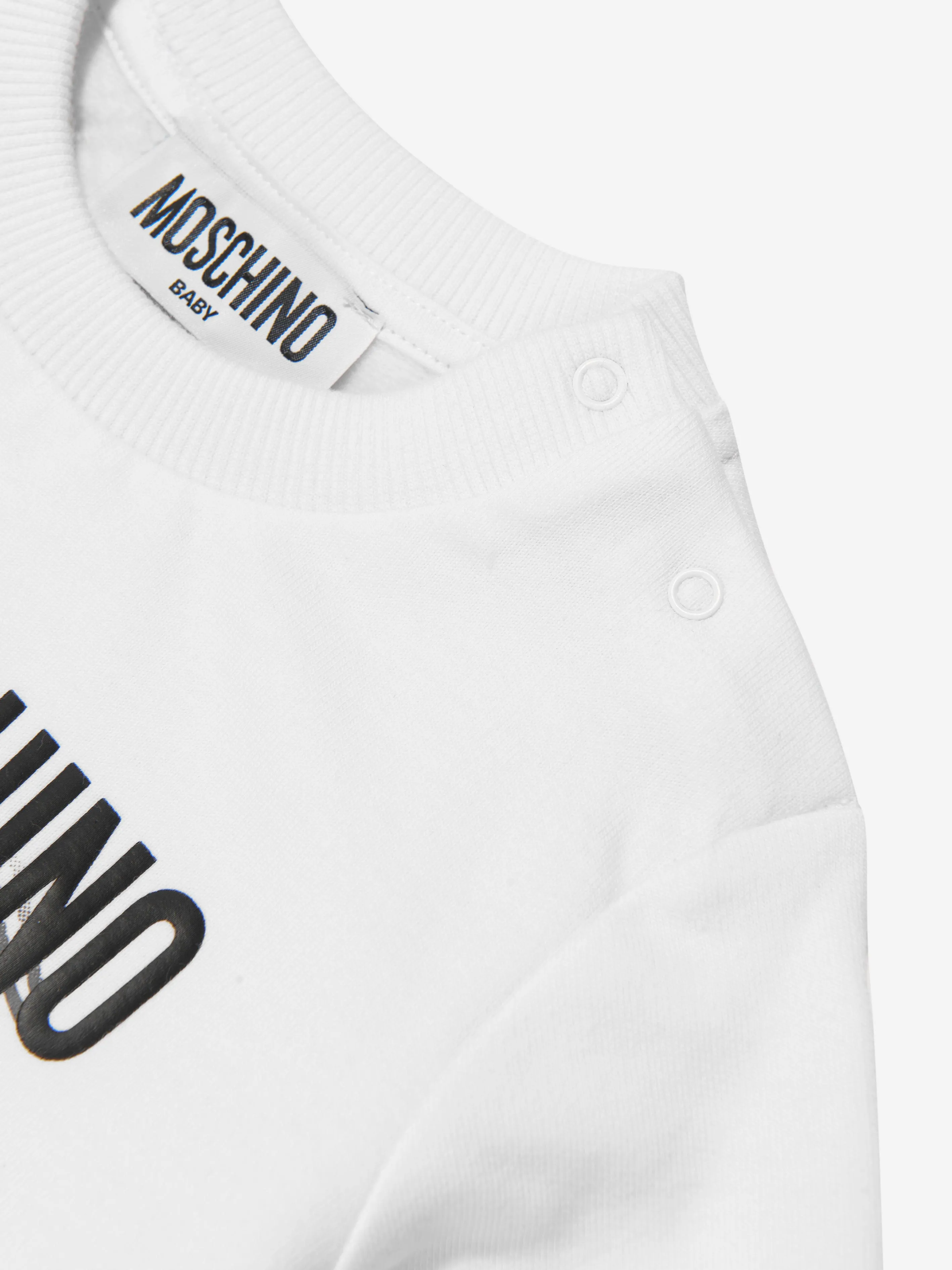 Moschino Baby Teddy Logo Sweatshirt in White