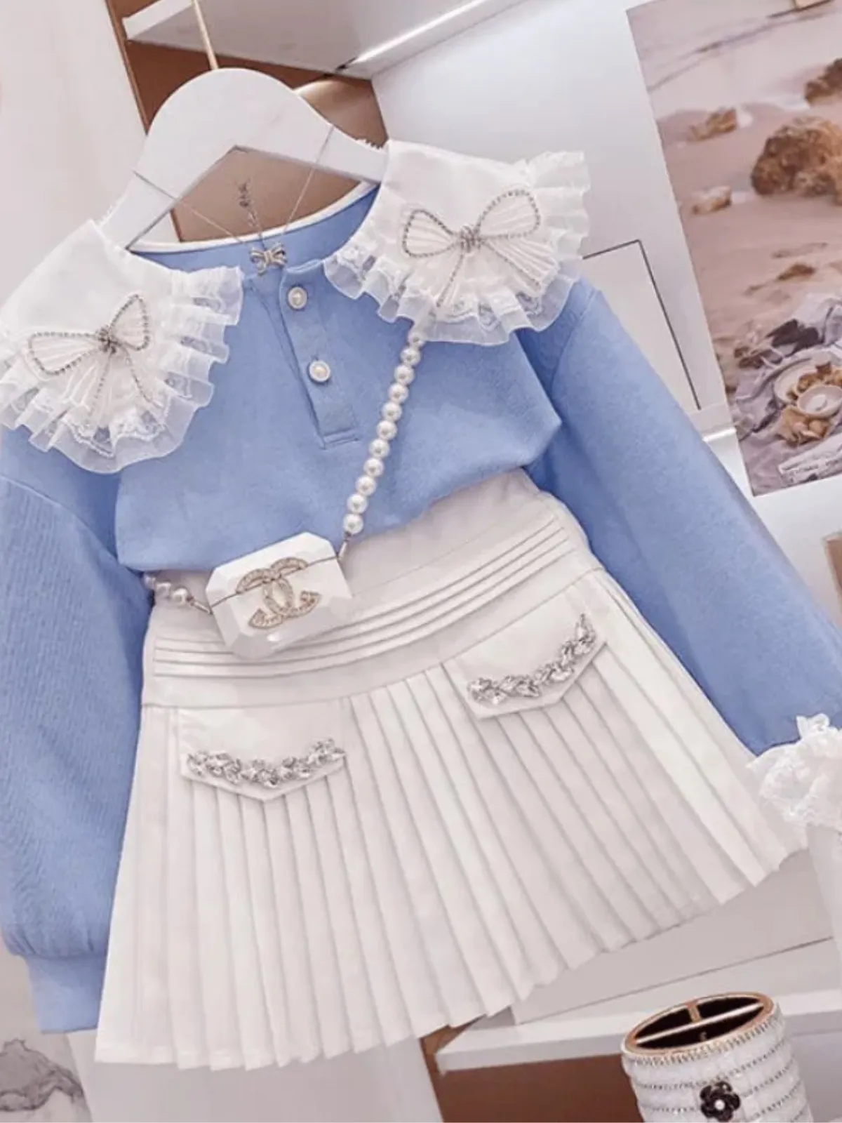 My Little Doll Pleated Skirt Set