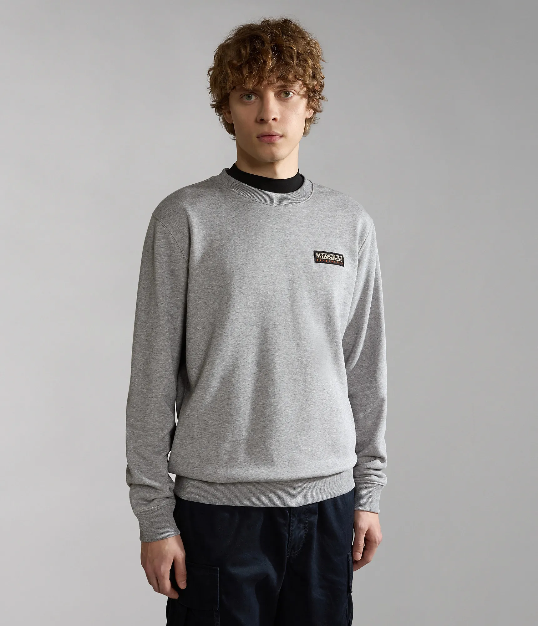 Napapijri Men&#x27;s Iaato Sweatshirt Medium Grey Melange | Buy Napapijri Men&#x27;s Iaato Sweatshirt Medium Grey Melange here | Outnorth