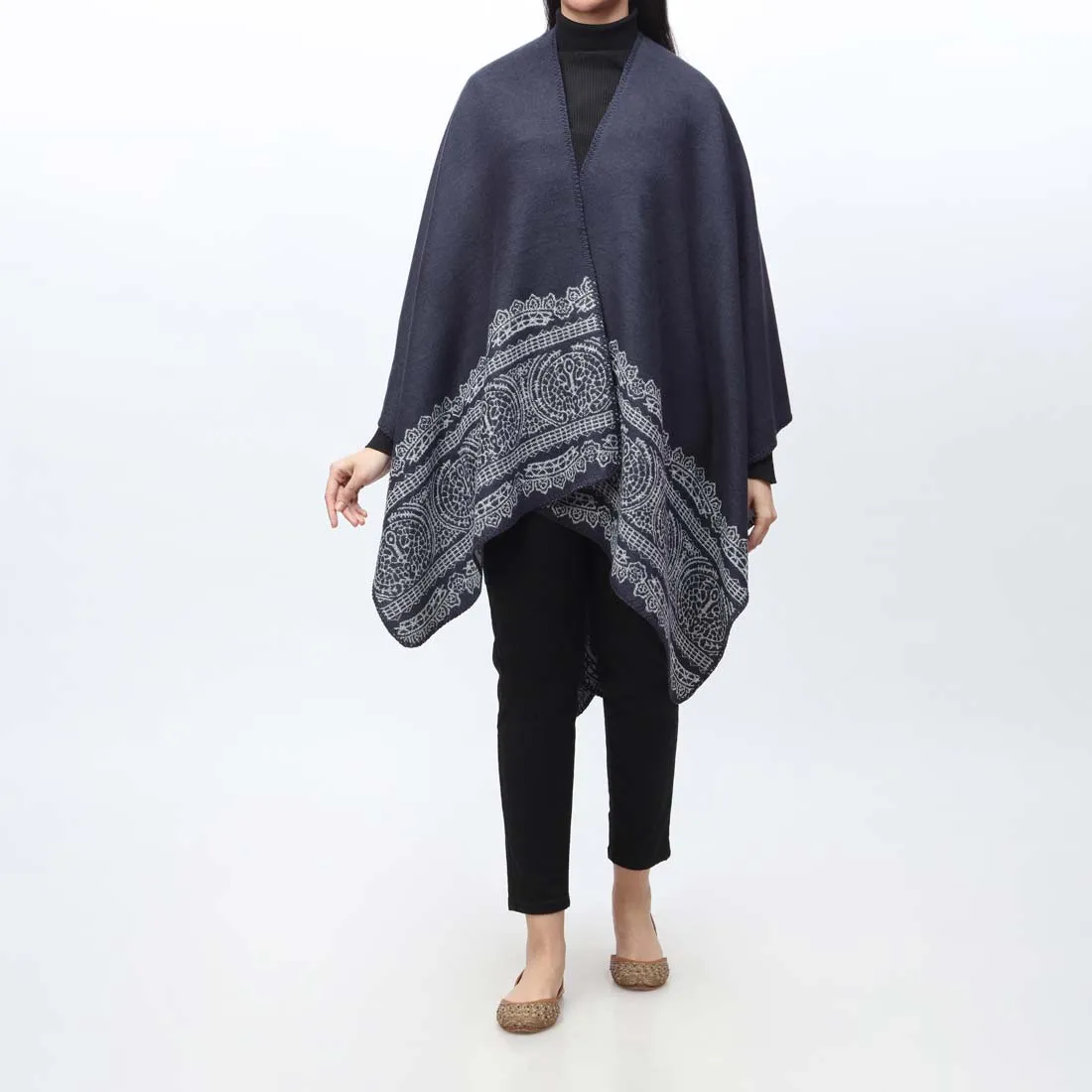 Navy Cape Shawl PW9802